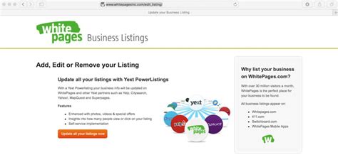 white pages business listing|list your business on white pages.